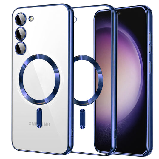 Θήκη MagSafe για Samsung Galaxy S23 S911, Techsuit, Luxury Crystal, Σκούρο Μπλε