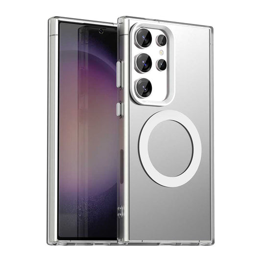 Θήκη MagSafe για Samsung Galaxy S23 Ultra S918, Techsuit, CandyCase, Λευκή