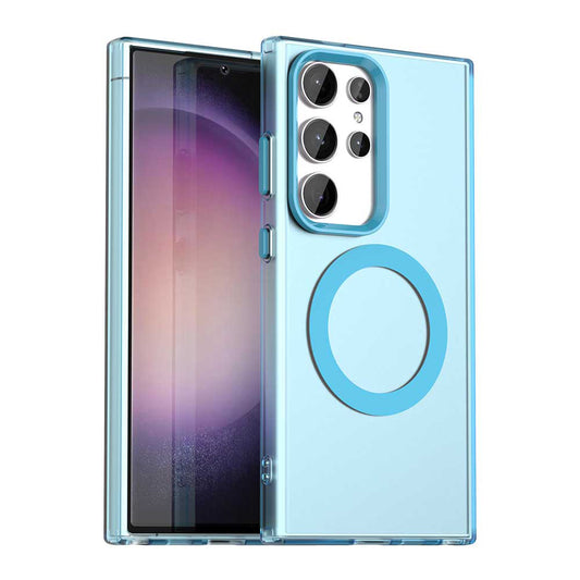 Θήκη MagSafe για Samsung Galaxy S23 Ultra S918, Techsuit, CandyCase, Μπλε