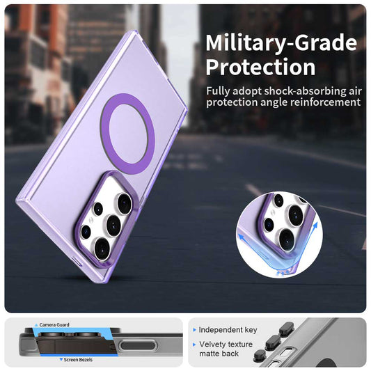 Θήκη MagSafe για Samsung Galaxy S23 Ultra S918, Techsuit, CandyCase, Μωβ