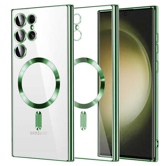 Θήκη MagSafe για Samsung Galaxy S23 Ultra S918, Techsuit, Luxury Crystal, Ανοιχτό Πράσινο
