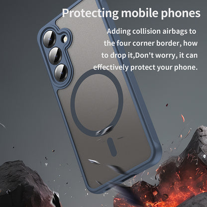 Θήκη MagSafe για Samsung Galaxy S24+ S926, Techsuit, HaloFrost II, Μπλε Σκούρο