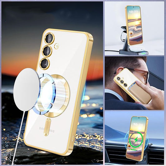 Θήκη MagSafe για Samsung Galaxy S24+ S926, Techsuit, Luxury Crystal, Ροζ