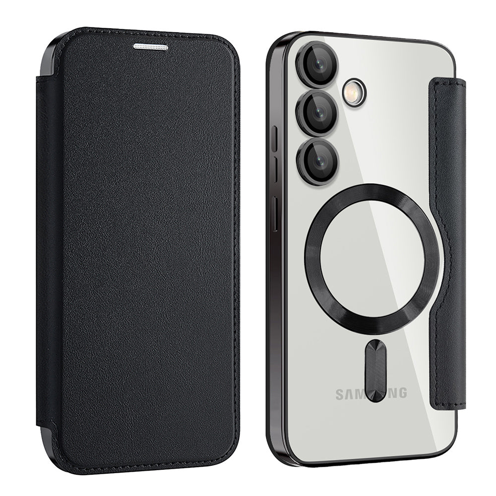 Θήκη MagSafe για Samsung Galaxy S24+ S926, Techsuit, SmartMag Book, Μαύρο