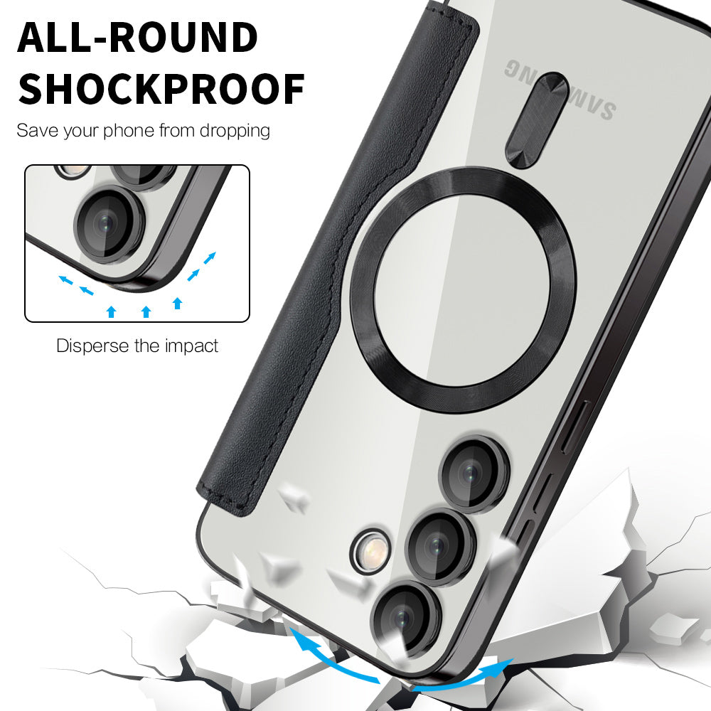 Θήκη MagSafe για Samsung Galaxy S24+ S926, Techsuit, SmartMag Book, Μαύρο