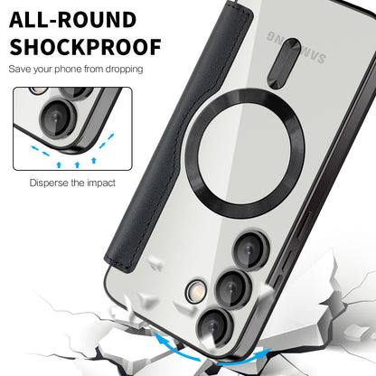 Θήκη MagSafe για Samsung Galaxy S24+ S926, Techsuit, SmartMag Book, Μαύρο