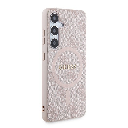 Θήκη MagSafe για Samsung Galaxy S24 S921, Guess, 4G Collection, Ροζ