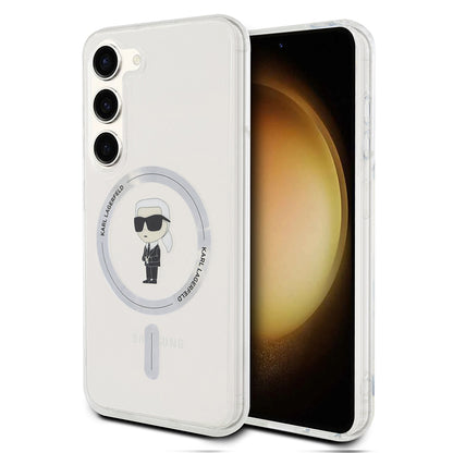 Θήκη MagSafe για Samsung Galaxy S24 S921, Karl Lagerfeld, IML Ikonik Karl, Διάφανη