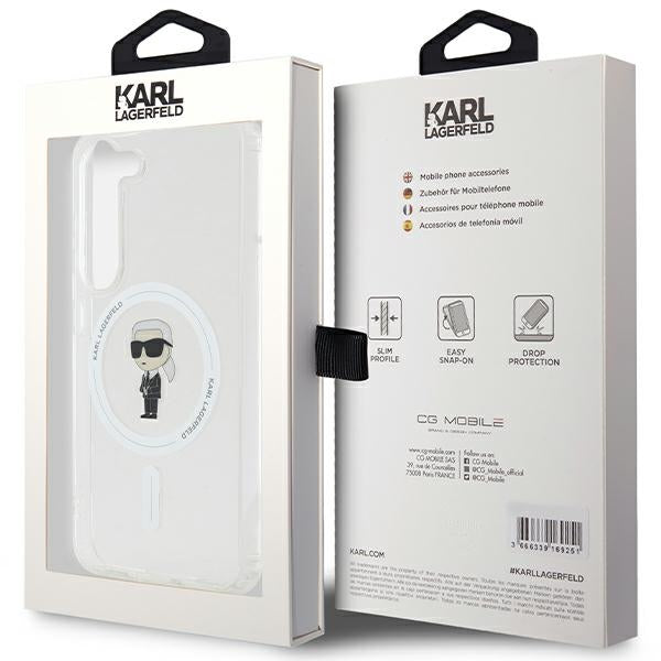 Θήκη MagSafe για Samsung Galaxy S24 S921, Karl Lagerfeld, IML Ikonik Karl, Διάφανη