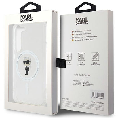 Θήκη MagSafe για Samsung Galaxy S24 S921, Karl Lagerfeld, IML Ikonik Karl, Διάφανη