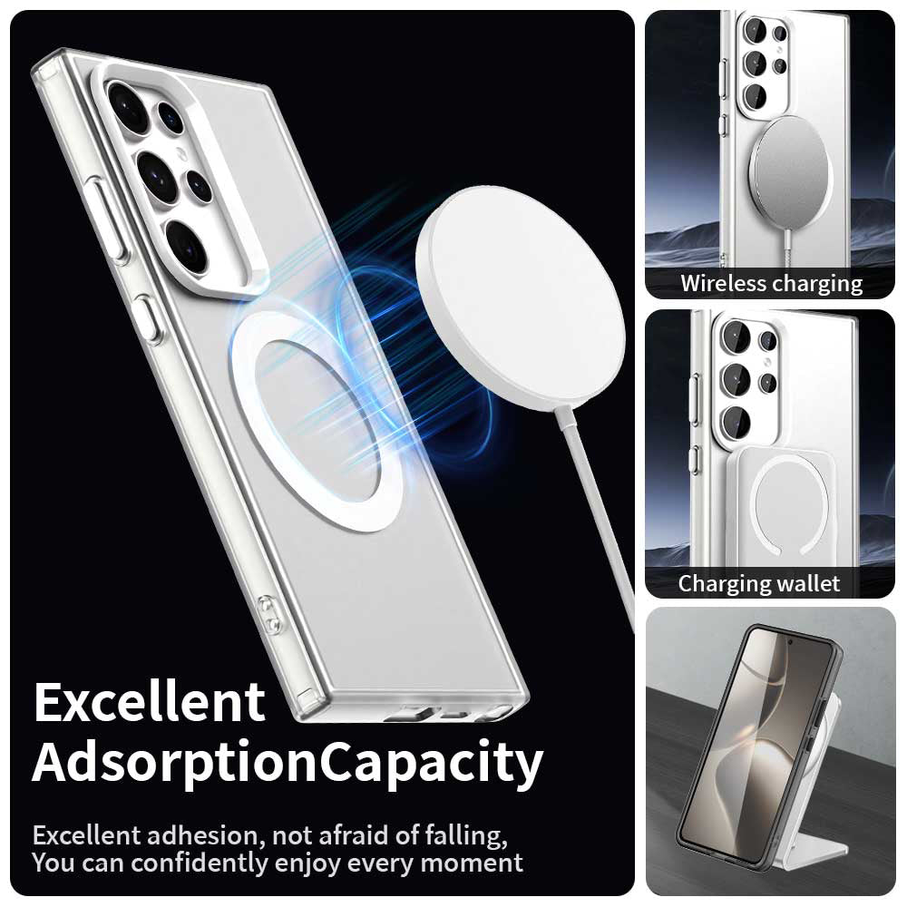 Θήκη MagSafe για Samsung Galaxy S24 Ultra S928, Techsuit, CandyCase, Λευκή