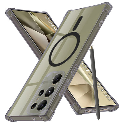 Θήκη MagSafe για Samsung Galaxy S24 Ultra S928, Techsuit, Ανθεκτική σε Κρούσεις Διαφανής, Καπνιστή