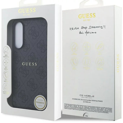 Θήκη MagSafe για Samsung Galaxy S25 Edge S937, Guess, 4G Ring Classic Logo, Μαύρη