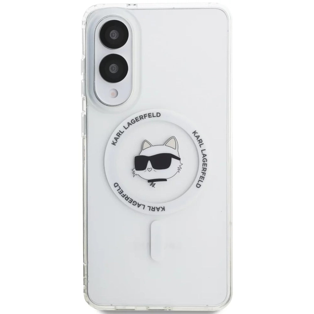 Θήκη MagSafe για Samsung Galaxy S25 Edge S937, Karl Lagerfeld, IML Choupette's Head, Λευκή