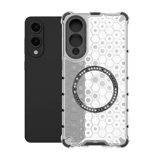 Θήκη MagSafe για Samsung Galaxy S25 Edge S937, Techsuit, HoneyComb Shield, Λευκό