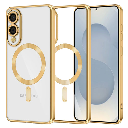 Θήκη MagSafe για Samsung Galaxy S25 Edge S937, Techsuit, Luxury Crystal, Χρυσή