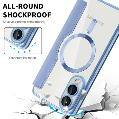 Θήκη MagSafe για Samsung Galaxy S25 Edge S937, Techsuit, SmartMag Book, Μπλε