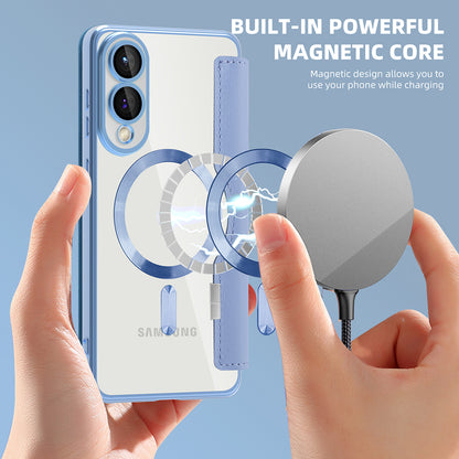Θήκη MagSafe για Samsung Galaxy S25 Edge S937, Techsuit, SmartMag Book, Μπλε
