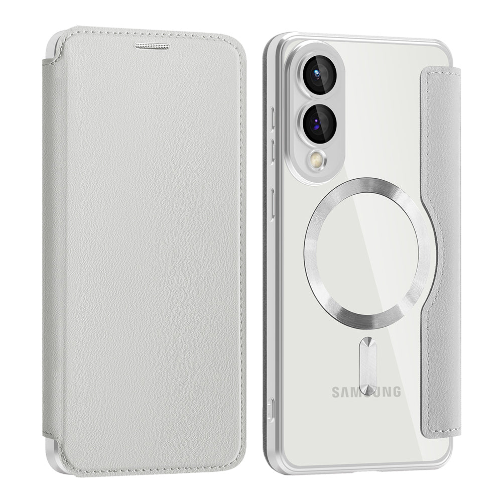 Θήκη MagSafe για Samsung Galaxy S25 Edge S937, Techsuit, SmartMag Book, Γκρι
