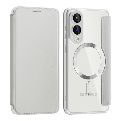 Θήκη MagSafe για Samsung Galaxy S25 Edge S937, Techsuit, SmartMag Book, Γκρι