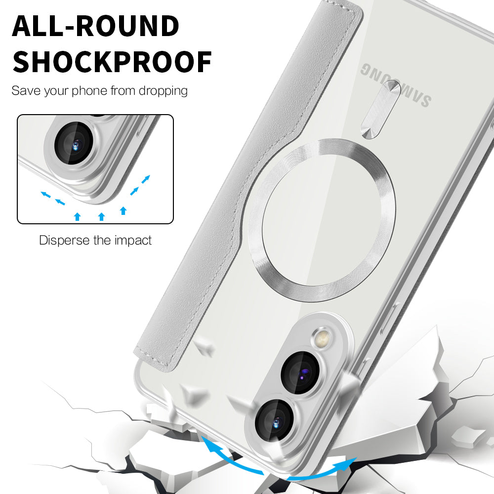 Θήκη MagSafe για Samsung Galaxy S25 Edge S937, Techsuit, SmartMag Book, Γκρι