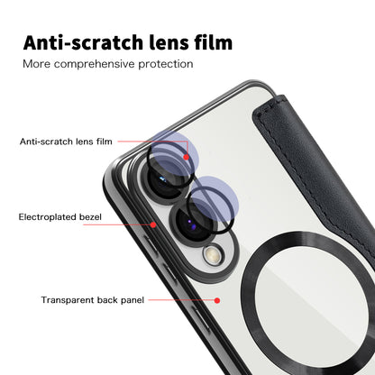 Θήκη MagSafe για Samsung Galaxy S25 Edge S937, Techsuit, SmartMag Book, Μαύρο