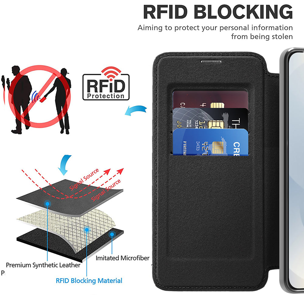 Θήκη MagSafe για Samsung Galaxy S25 Edge S937, Techsuit, SmartMag Book, Μαύρο