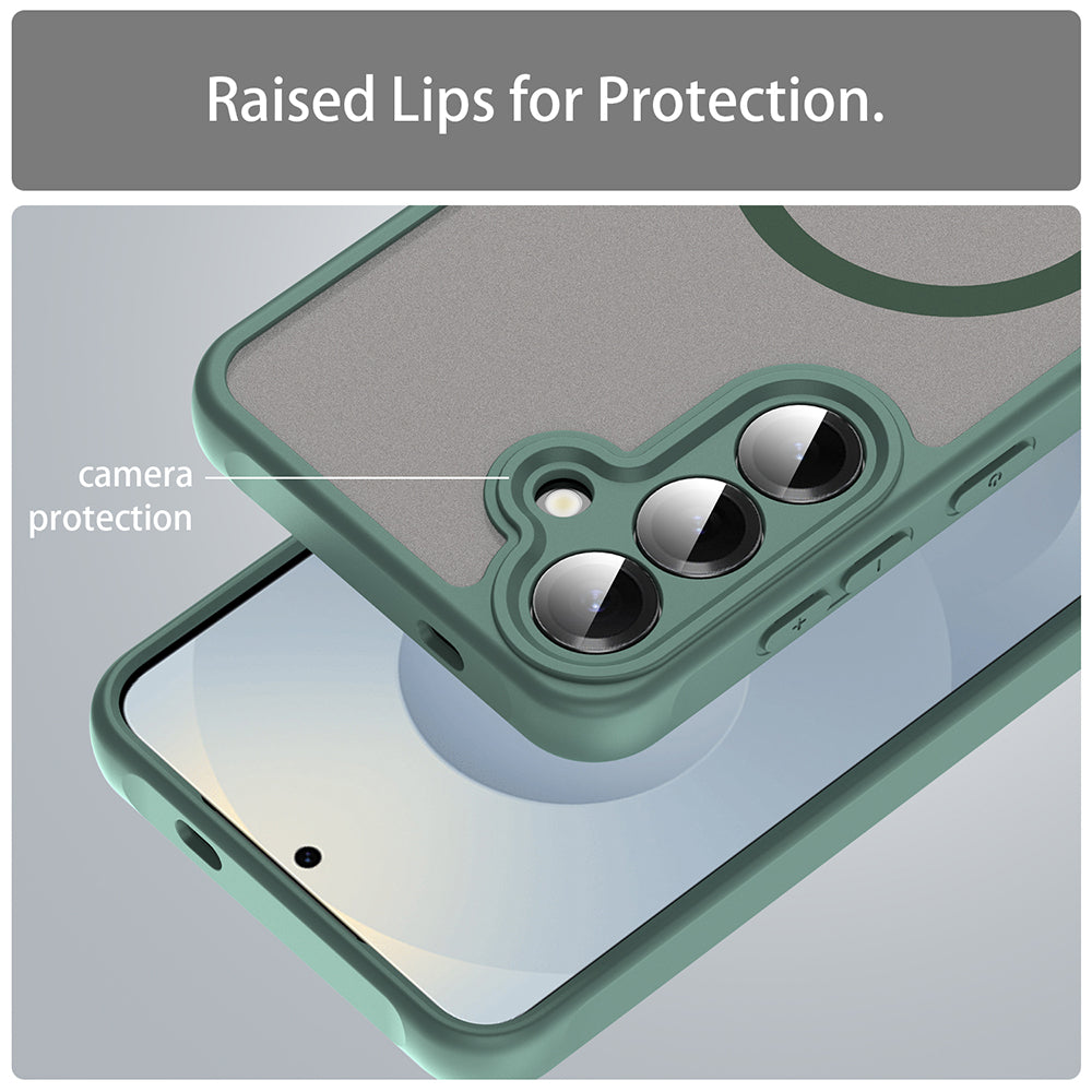 Θήκη MagSafe για Samsung Galaxy S25 FE, Techsuit, HaloFrost II, Πράσινο