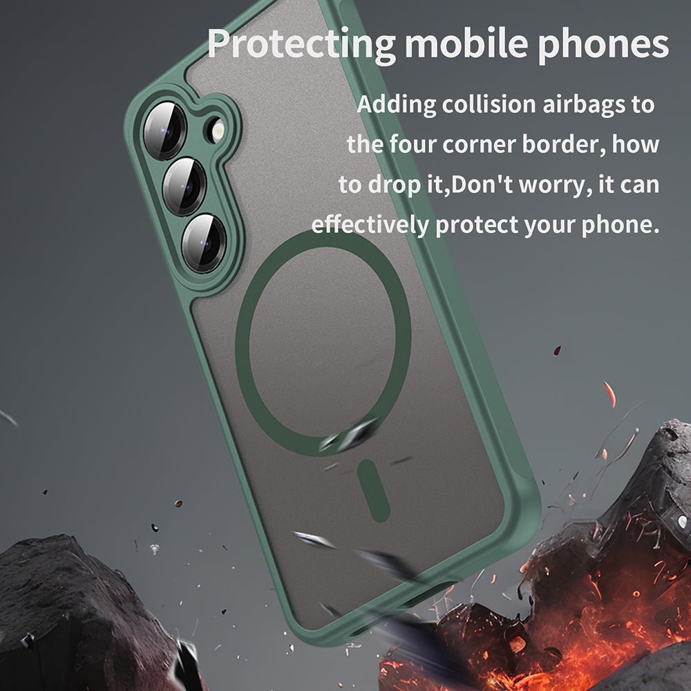 Θήκη MagSafe για Samsung Galaxy S25 FE, Techsuit, HaloFrost II, Πράσινο