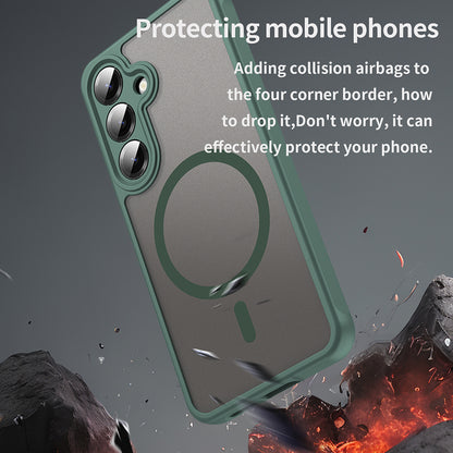 Θήκη MagSafe για Samsung Galaxy S25 FE, Techsuit, HaloFrost II, Πράσινο