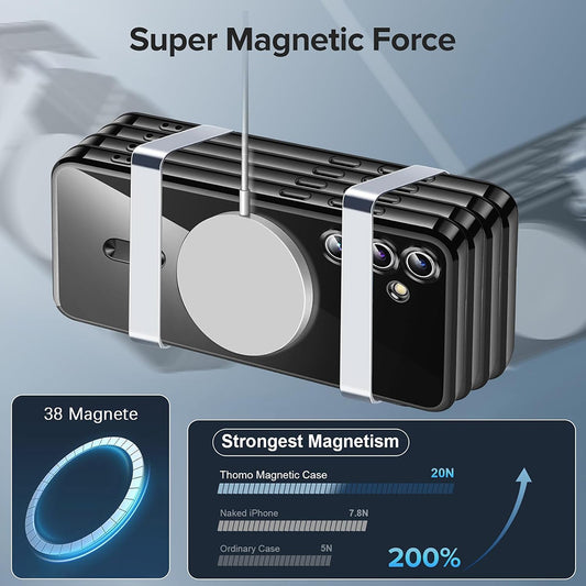 Θήκη MagSafe για Samsung Galaxy S25 FE, Techsuit, Luxury Crystal, Ασημί