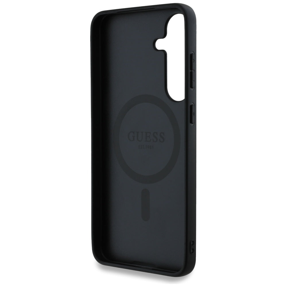 Θήκη MagSafe για Samsung Galaxy S25+ S936, Guess, 4G Circle Classic Logo, Καφέ