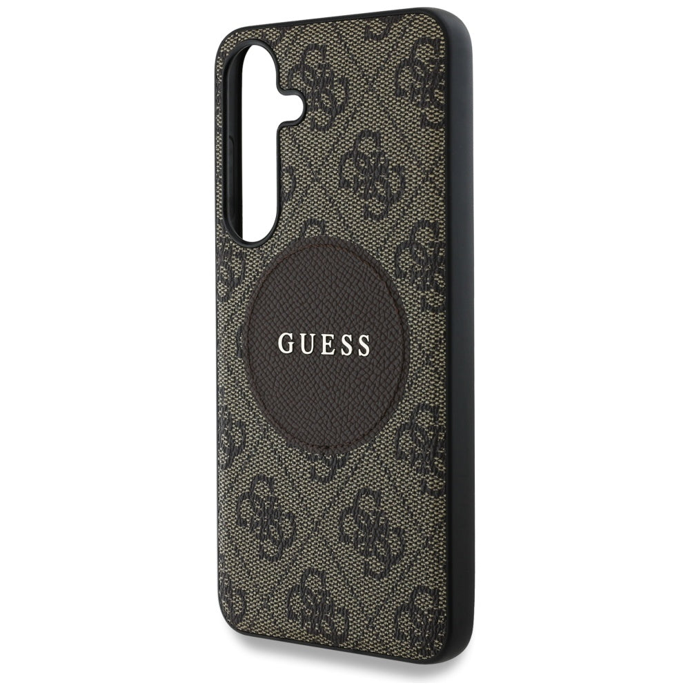 Θήκη MagSafe για Samsung Galaxy S25+ S936, Guess, 4G Circle Classic Logo, Καφέ