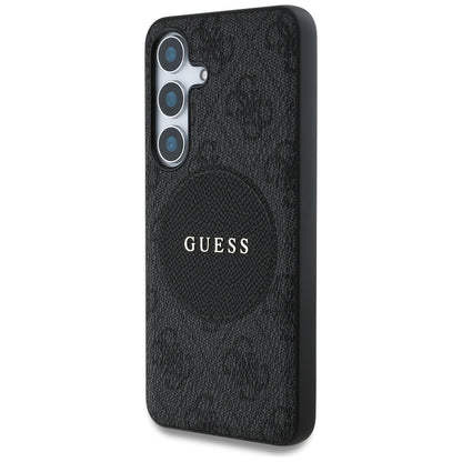 Θήκη MagSafe για Samsung Galaxy S25+ S936, Guess, 4G Circle Classic Logo, Μαύρη