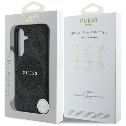 Θήκη MagSafe για Samsung Galaxy S25+ S936, Guess, 4G Circle Classic Logo, Μαύρη