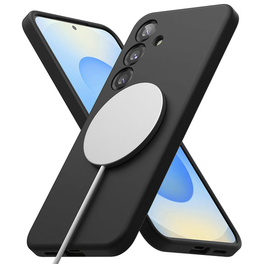 Θήκη MagSafe για Samsung Galaxy S25+ S936, Ringke, Σιλικόνη, Μαύρη