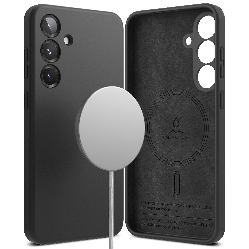 MagSafe Case for Samsung Galaxy S25+ S936, Ringke, Silicone, Black