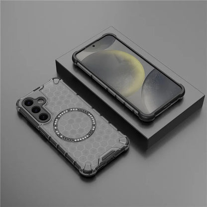 Θήκη MagSafe για Samsung Galaxy S25+ S936, Techsuit, HoneyComb Shield, Μαύρο