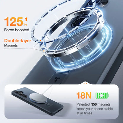 Θήκη MagSafe για Samsung Galaxy S25+ S936, Torras, Ostand, Μαύρη