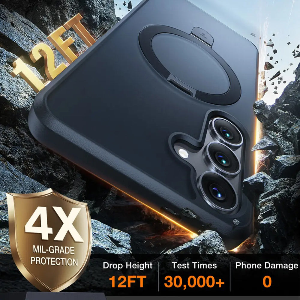 Θήκη MagSafe για Samsung Galaxy S25+ S936, Torras, Ostand, Μαύρη