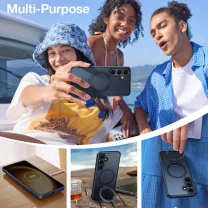 Θήκη MagSafe για Samsung Galaxy S25+ S936, Torras, Ostand, Μαύρη