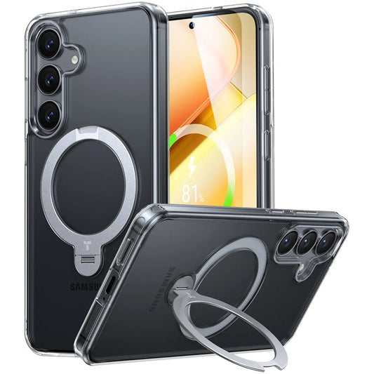 Θήκη MagSafe για Samsung Galaxy S25+ S936, Torras, Ostand Spin, Διαφανής