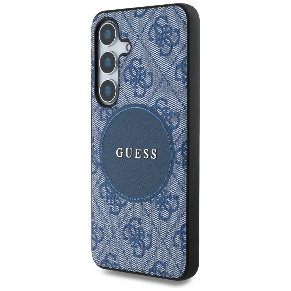 Θήκη MagSafe για Samsung Galaxy S25 S931, Guess, 4G Circle Classic Logo, Μπλε