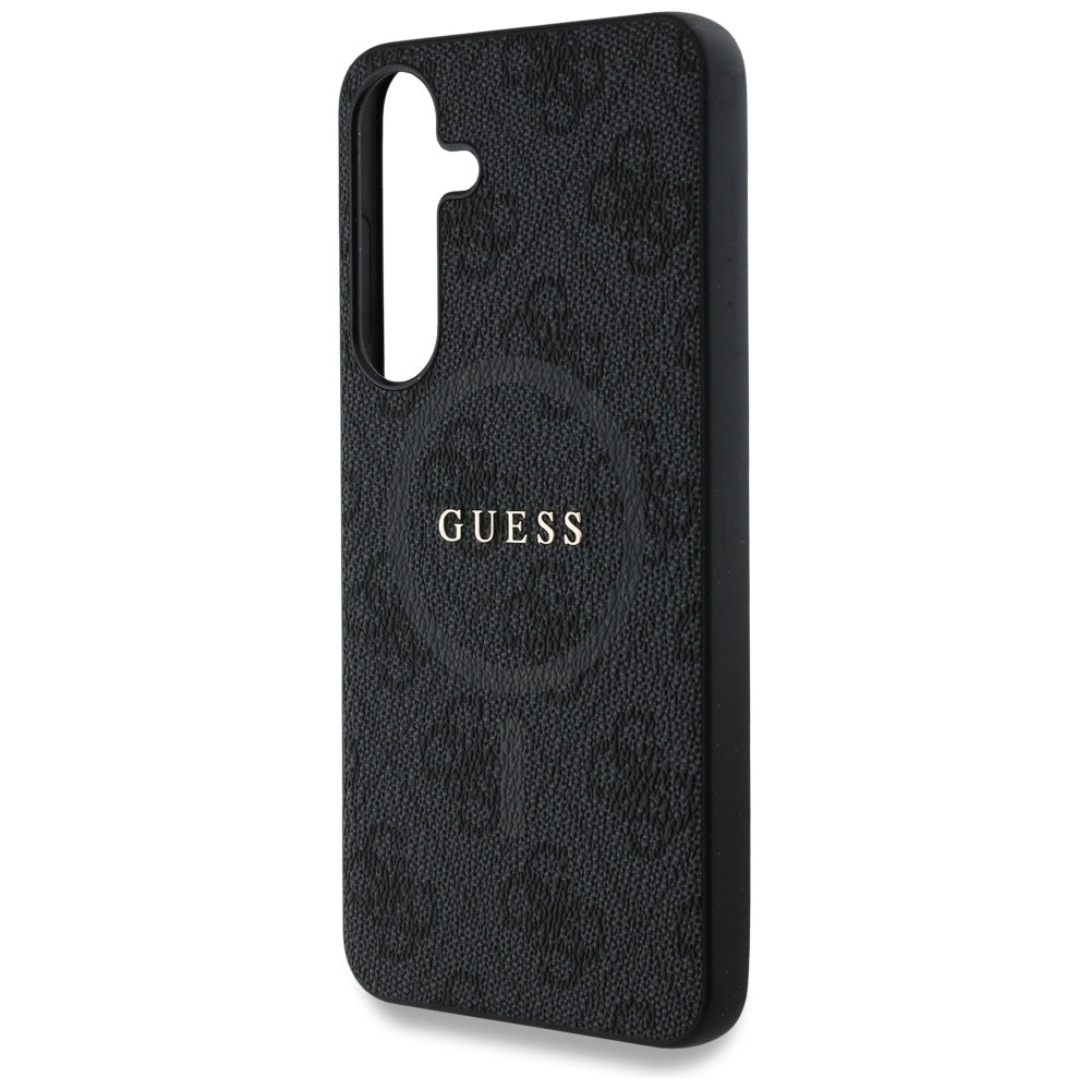 Θήκη MagSafe για Samsung Galaxy S25 S931, Guess, 4G Ring Classic Logo, Μαύρη