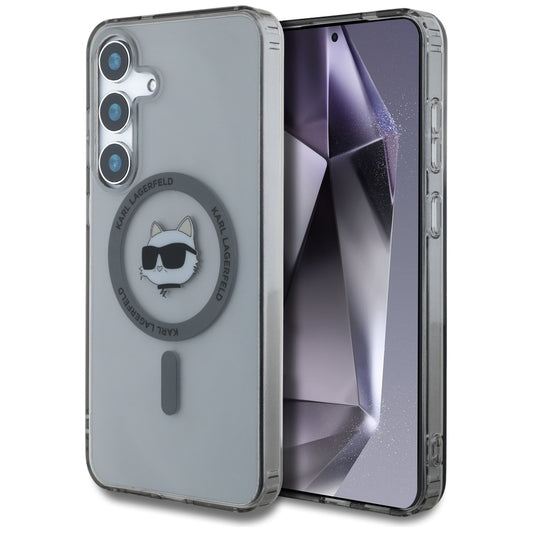 Θήκη MagSafe για Samsung Galaxy S25 S931, Karl Lagerfeld, IML Choupette's Head, Μαύρη