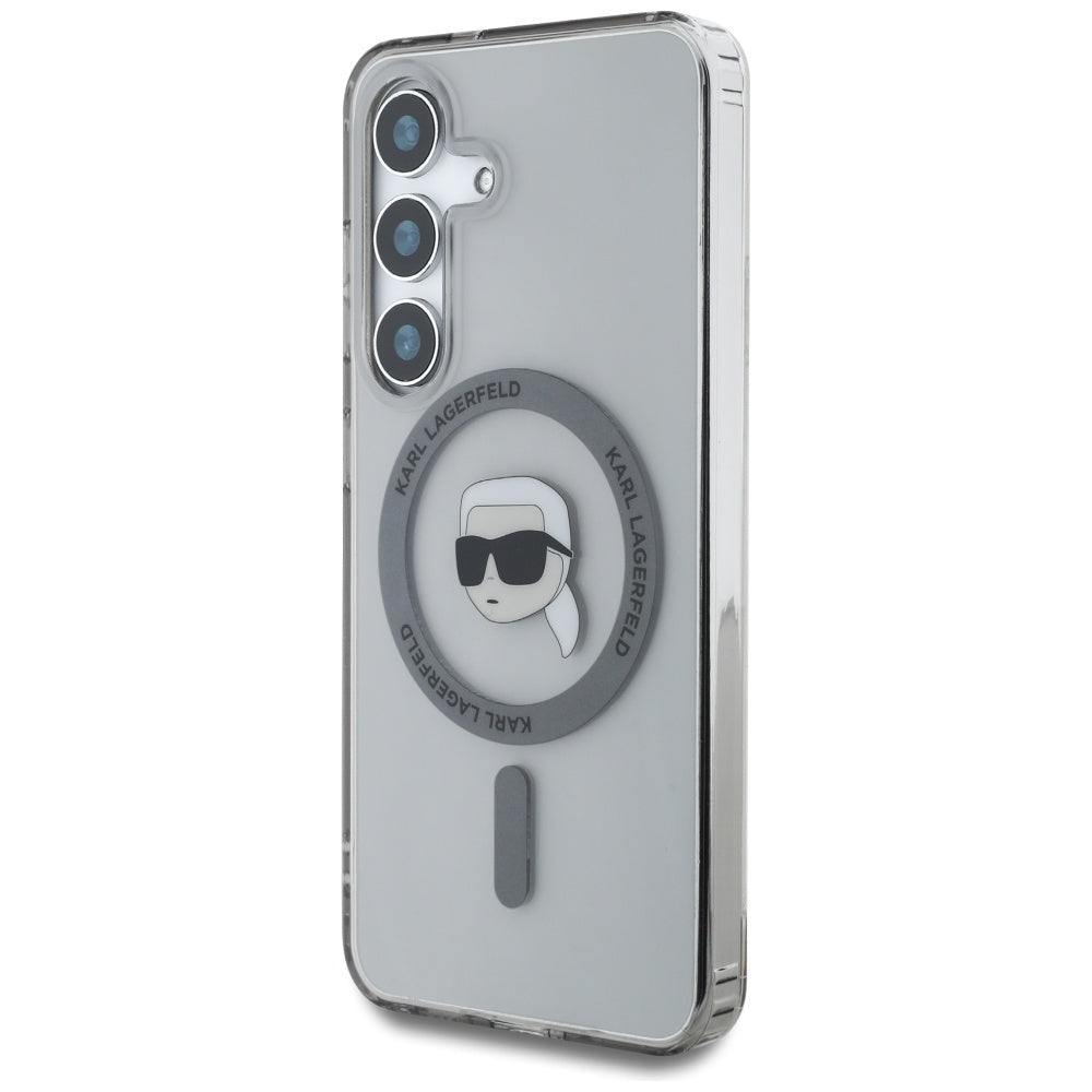 MagSafe Case for Samsung Galaxy S25 S931, Karl Lagerfeld, IML Karl's Head, Black