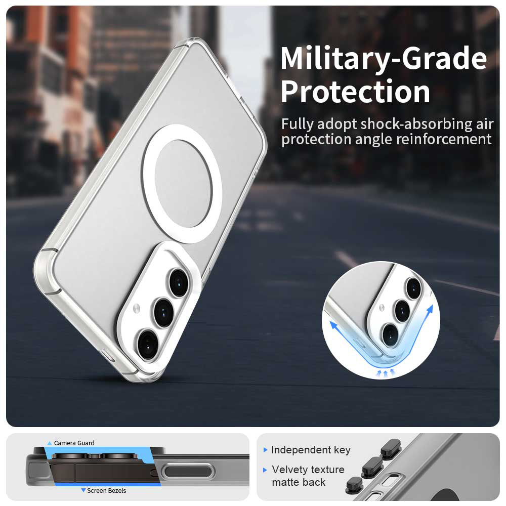 Θήκη MagSafe για Samsung Galaxy S25 S931 / S24 S921, Techsuit, CandyCase, Λευκή