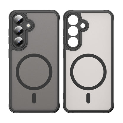 Θήκη MagSafe για Samsung Galaxy S25 S931 / S24 S921, Techsuit, HaloFrost II (Big Lens Hole), Μαύρη