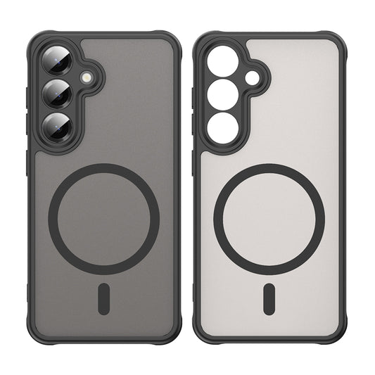 Θήκη MagSafe για Samsung Galaxy S25 S931 / S24 S921, Techsuit, HaloFrost II (Big Lens Hole), Μαύρη