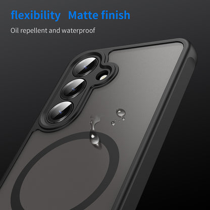 Θήκη MagSafe για Samsung Galaxy S25 S931 / S24 S921, Techsuit, HaloFrost II (Big Lens Hole), Μαύρη